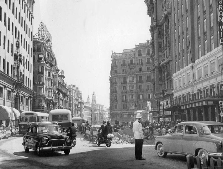 Gran Via en obras 1959