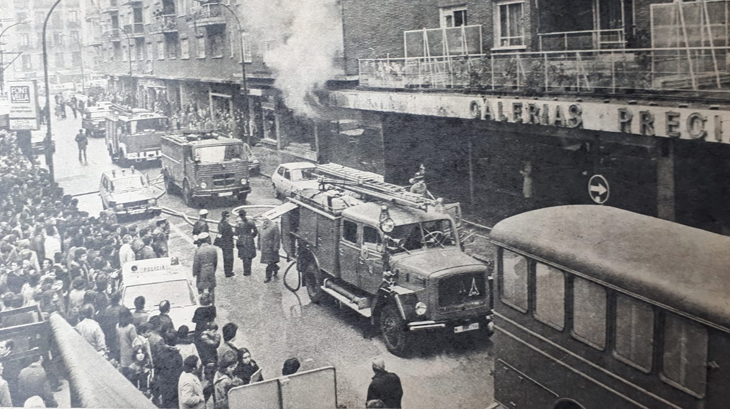 Incendio en Galerias Preciados 1977