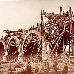 Construcción del puente de los Franceses 1860
