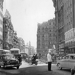 Gran Via en obras 1959